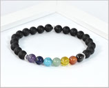 Männer Chakra Armband mit Achat matt 8 mm