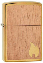 accendino zippo legno mahogany placca 29901