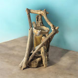 Lanterne en bois flotté et bougie pour intérieur ou extérieur