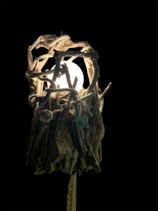 Applique murale écolo en bois flotté style lanterne