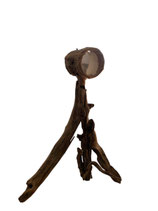 Lampe de bureau en bois flotté