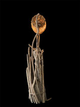 Lampe originale, en bois flotté