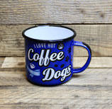 2 Emaille Becher- I Love hot Coffee