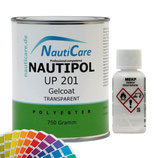 NautiPol UP 201 Gelcoat - Eingefärbt nach RAL Classic Farbton - Styrolreduziert - Set mit Härter