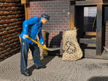 Kohlesack aus Jute mit Echtkohle