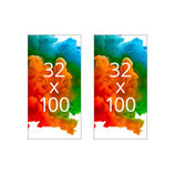 Backlit-Textil Seiten UV-Print 32x100 cm (Set mit 2 Stück)
