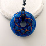 Orgonit Anhänger Torus Rodin blau (B46)| Edelstein Heilstein Schmuck