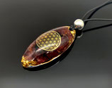 Orgonit Anhänger "kosmische Ordnung" - Blume des Lebens (A11) | Edelstein Heilstein Schmuck