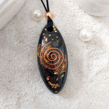 Orgonit Anhänger Spirale & Blume des Lebens (A32) | Edelstein Heilstein Schmuck