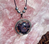 Orgonit Wendeamulett (B20) Amethyst, schwarzer Turmalin und Baum des Lebens | Edelstein Heilstein Schmuck