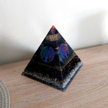 Orgonit Pyramide (A28) mit Baum & Blume des Lebens | Edelstein Heilstein Deko