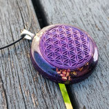 Orgonit Relief-Anhänger (A42) violett | Edelstein Heilstein Schmuck