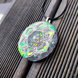 Orgonit Anhänger (B3) Lotusblüte, Farbwechsel| Edelstein Heilstein Schmuck