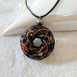 Orgonit Anhänger Torus Rodin "Erdenhüter" schwarz (B40)| Edelstein Heilstein Schmuck