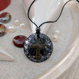 Orgonit Anhänger (A31) Kreuz| Edelstein Heilstein Schmuck