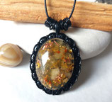 Orgonit Amulett Anhänger (B35) gelb | Edelstein Heilstein Schmuck