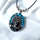 Orgonit Amulett (A26) Baum des Lebens, Türkis Anhänger | Edelstein Heilstein Schmuck