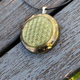 Orgonit Relief-Anhänger (A43) gold | Edelstein Heilstein Schmuck