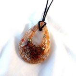 Orgonit Anhänger (A38) modisch, orange | Edelstein Heilstein Schmuck