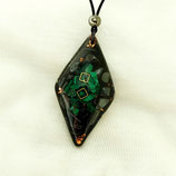 Orgonit Amulett mit Malachit (B37) Anhänger | Edelstein Heilstein Schmuck