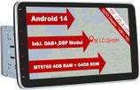 AU10-L2 Android 14 Autoradio mit navi: MediaTek MT6765V 4G+64G; 10" QLED Display; 4G SIM, Carplay, Android Auto, DAB+, Bluetooth 5, WiFi, GPS: Ersatz für VW Toyota KIA Nissan Hyundai FIAT