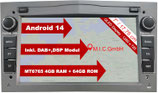 M.I.C. AO7-L2 Android 14 Autoradio mit navi: MT6765 4G+64G;7"Qled Display;SIM,Carplay,Android Auto,DAB+,BT 5,WiFi,GPS: Ersatz für Opel Antara Astra h Combo Corsa D Meriva Signum Vectra Vivaro Zafira B