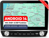 1192-L3 Android 14 Autoradio mit Navigation: MT6769V, 4GB+64GB, 10.1 Zoll QLED Display, SIM, Apple CarPlay & Android Auto, DAB+, GPS,Ersatz für FIAT Ducato Peugeot Boxer Citroen Jumper 2006-2024