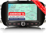 AFI72-L2 Android 14 Autoradio mit Navigation: MediaTek MT6765V, 4GB+64GB, 7 Zoll QLED Display, SIM, Wireless Apple CarPlay & Android Auto, DAB+, CANBUS, GPS – Ersatz für FIAT 500X 2014-2020