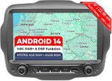 AJ9-L2 Android 14 Autoradio mit Navigation: MediaTek MT6765V, 4GB+64GB, 9 Zoll QLED Display, SIM, Wireless Apple CarPlay & Android Auto, DAB+, CANBUS, GPS – Ersatz für Jeep Renegade