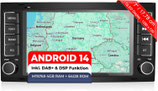 AVTO7-L3 Android 14 Autoradio mit Navi: MediaTek MT6769V 4G+64G; 7" QLED Display; 4G SIM, Carplay, Android Auto, DAB+, Bluetooth 5, WiFi, GPS: Ersatz für VW T5 multivan Touareg mit RNS 2