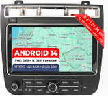 AVT8-L2 Android 14 Autoradio mit Navigation: MediaTek MT6765V, 4GB+64GB, 8 Zoll QLED Display, SIM, Wireless Apple CarPlay & Android Auto, DAB+, CANBUS, GPS – Ersatz für VW Touareg 2010-2019