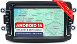 AR7-L2 Android 14 Autoradio mit Navigation: MT6765V, 4GB+64GB, 7 Zoll QLED Display, SIM, Apple CarPlay & Android Auto, DAB+, GPS – Ersatz für Renault Dacia Duster/Logan/Sandero/Dokker/Lodgy