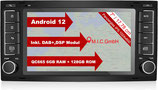AVTO7-Pro Android 12 Autoradio mit navi Qualcomm Snapdragon 665 6G+128G Ersatz für VW T5 multivan Touareg mit RNS 2: SIM DAB plus Bluetooth 5.0 WIFI 2din 7" IPS Panzerglas Bildschirm USB