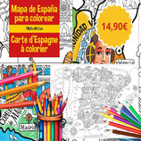 CARTE ESPAGNE À COLORIER - ÉDITION LIMITÉE