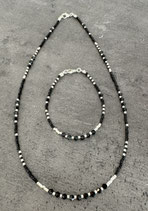 Kurze Kette mit Armband - "Miyuki Perlen & Bicone"
