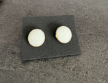 Ohrringe aus Epoxidharz - Kreis mit Fassung (Farbe Gold)