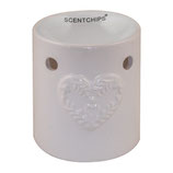 Scentchips Duftbrenner ♥ Embossed Heart hellrosa