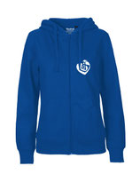 Ladies Zip Hoodie Herzseelenbohrer (white/royal)