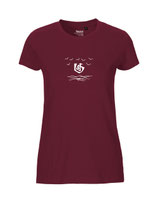 Damen T-Shirt Über dem Meer (Bordeaux)