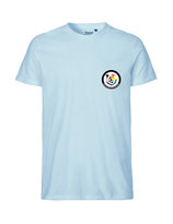 Herren T-Shirt Kein Seelenbohrer für Nazis (light blue)