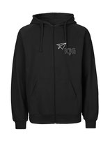 Mens Zip Hoodie Papierflieger (white/black)