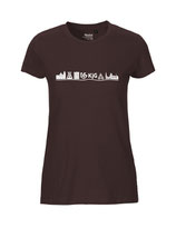 Damen T-Shirt Skyline (white/brown)