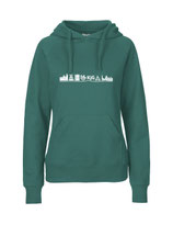 Ladies Hoodie Skyline (white/teal)