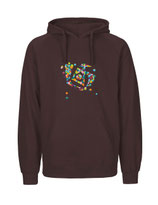 Mens Hoodie Konfettiseelenbohrer (brown)