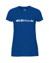 Damen T-Shirt Skyline (white/royal)