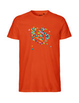 Herren T-Shirt Konfettiseelenbohrer (orange)