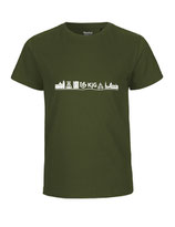 Kinder T-Shirt Skyline (white/military)