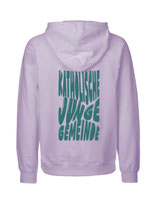 Mens Hoodie Bubbleschrift (dusty purple/aqua green)