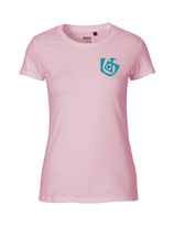 Damen T-Shirt Seelenbohrer (aqua green/light pink)