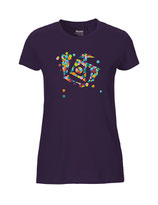Damen T-Shirt Konfettiseelenbohrer (purple)